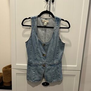 Madewell Light Blue Denim Vest